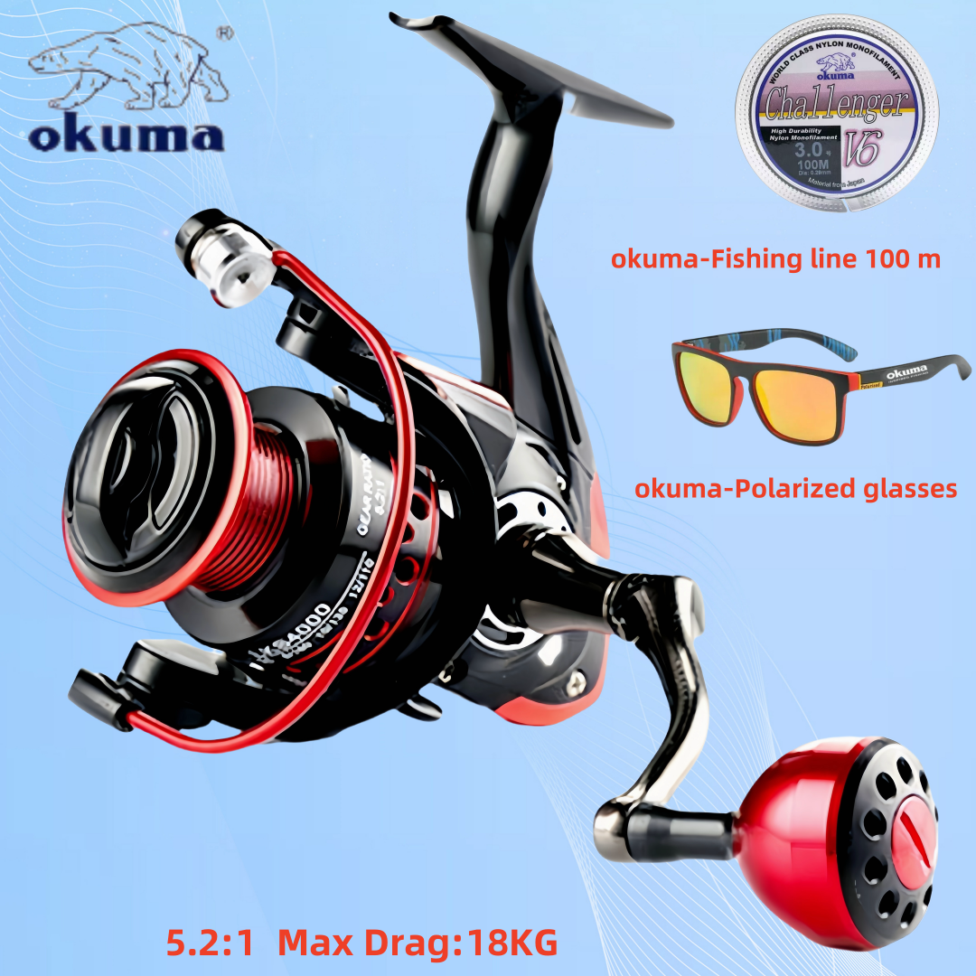 Fishing Boat Steering Wheel - بكرة صيد Okuma-Spinning، بكرة صيد معدنية