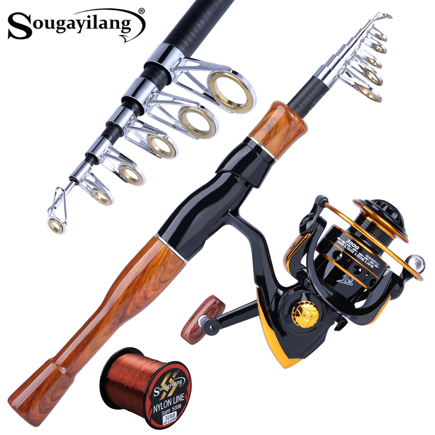 Fishing Boat Fiberglass - Sougayilang الصيد رود بكرة كومبو حساسية