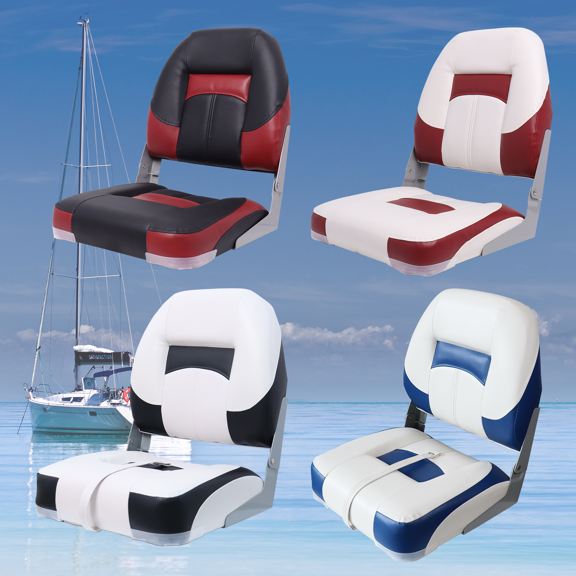 Fishing Boat Steering Wheel - مقاعد قارب باس قابلة للطي مقعد