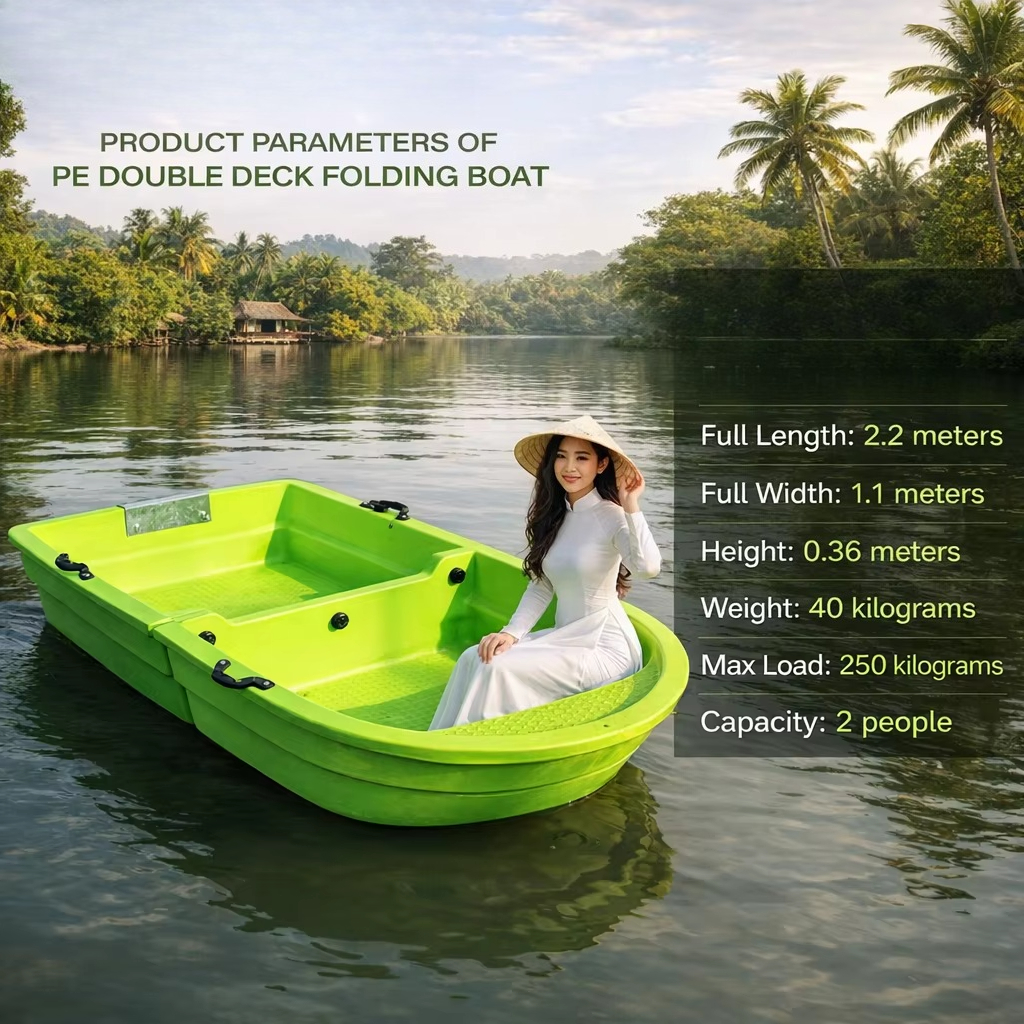 Fishing Boat Outboard Motor - قارب قابل للطي مزدوج الطبقات من