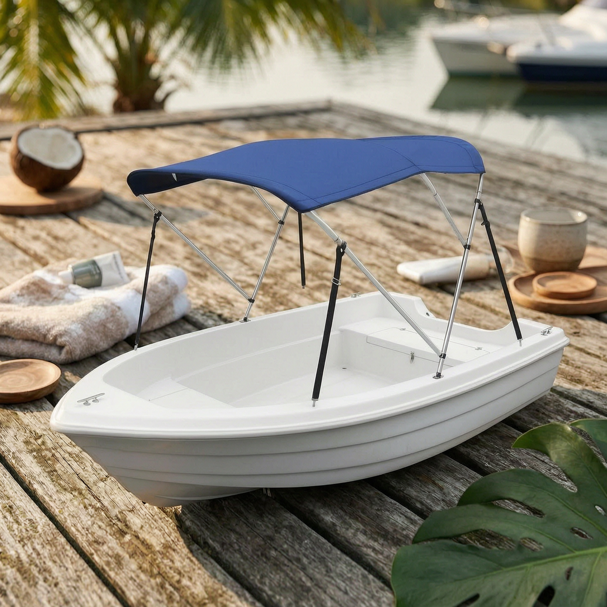 Fishing Boat Cover - غطاء قارب عالمي من نوع بيميني