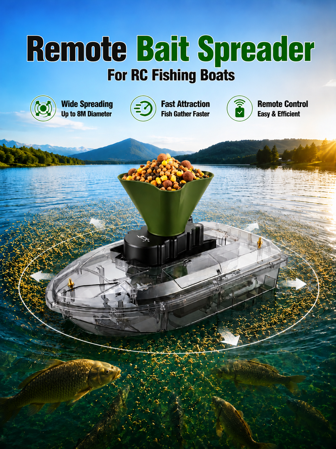 جهاز نشر الطعم عن بعد لقارب ال - مراجعة Fishing Boat Gps وسعره
