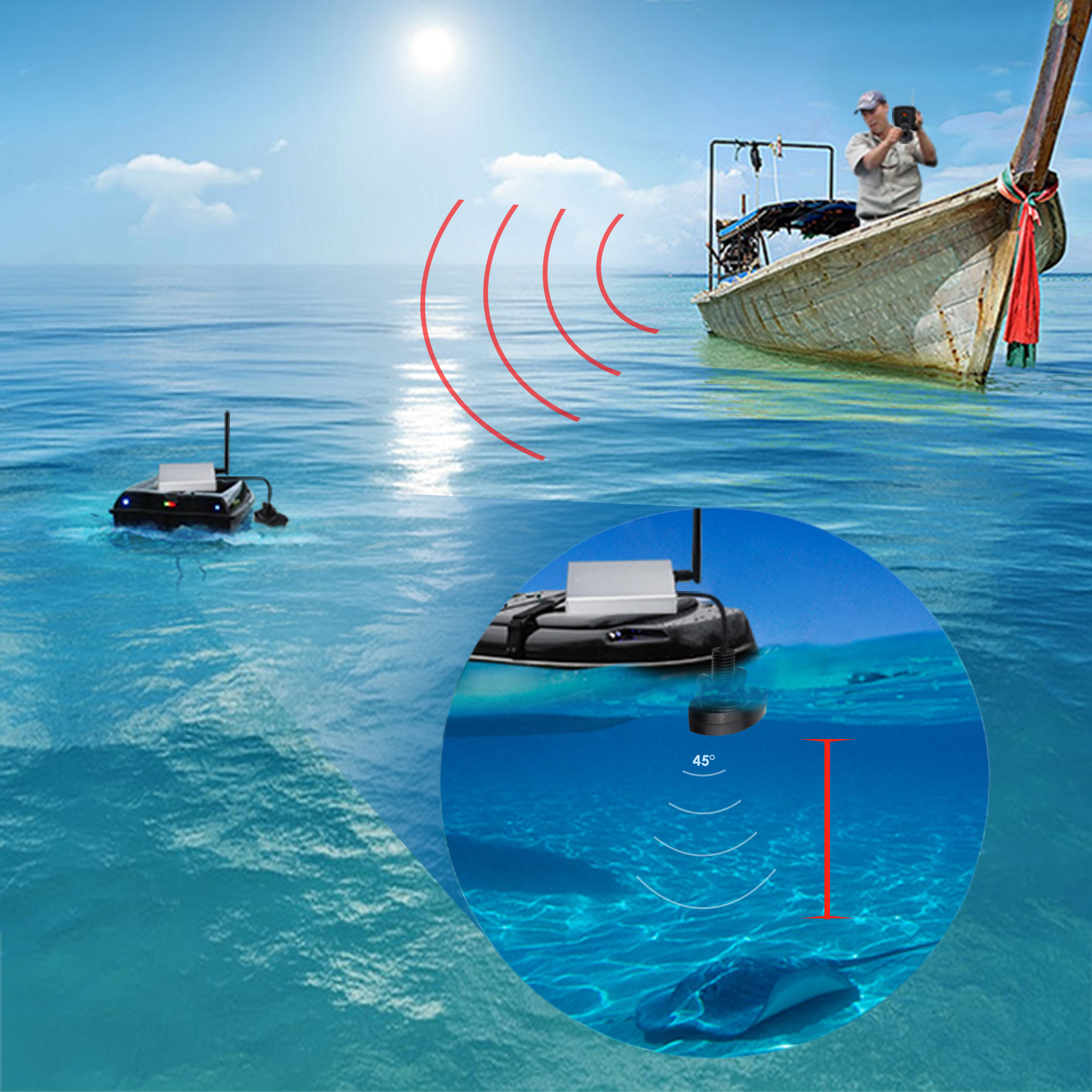 جهاز LUCKY لتحديد مواقع الأسما - مراجعة Fishing Boat Depth Finder وسعره