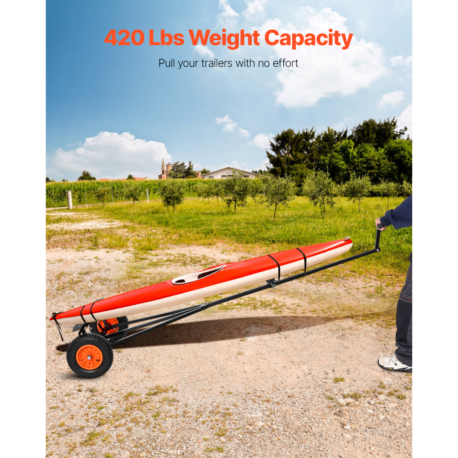 SucceBuy 420lbs قارب مقطورة دو - مراجعة Fishing Boat Trailer وسعره
