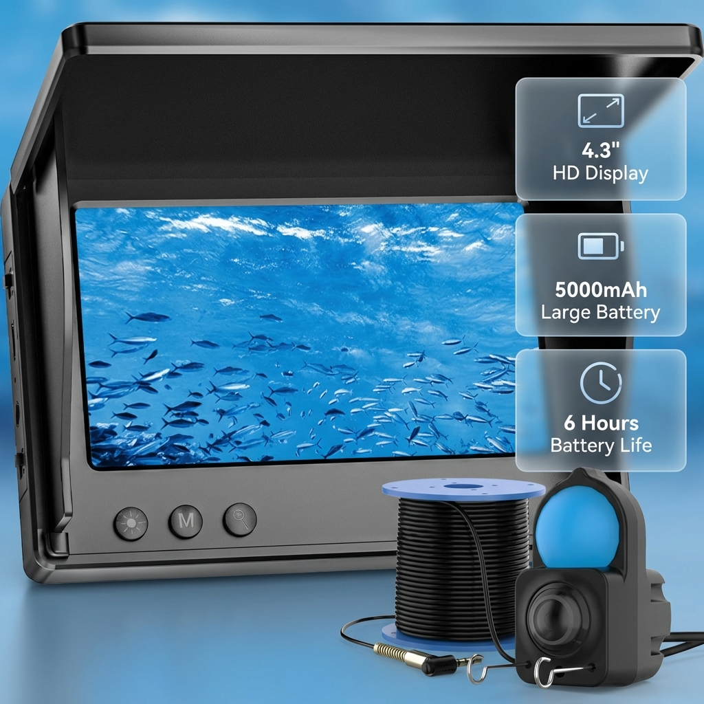 كاميرا تحت الماء لاكتشاف الأسم - مراجعة Fishing Boat Depth Finder وسعره