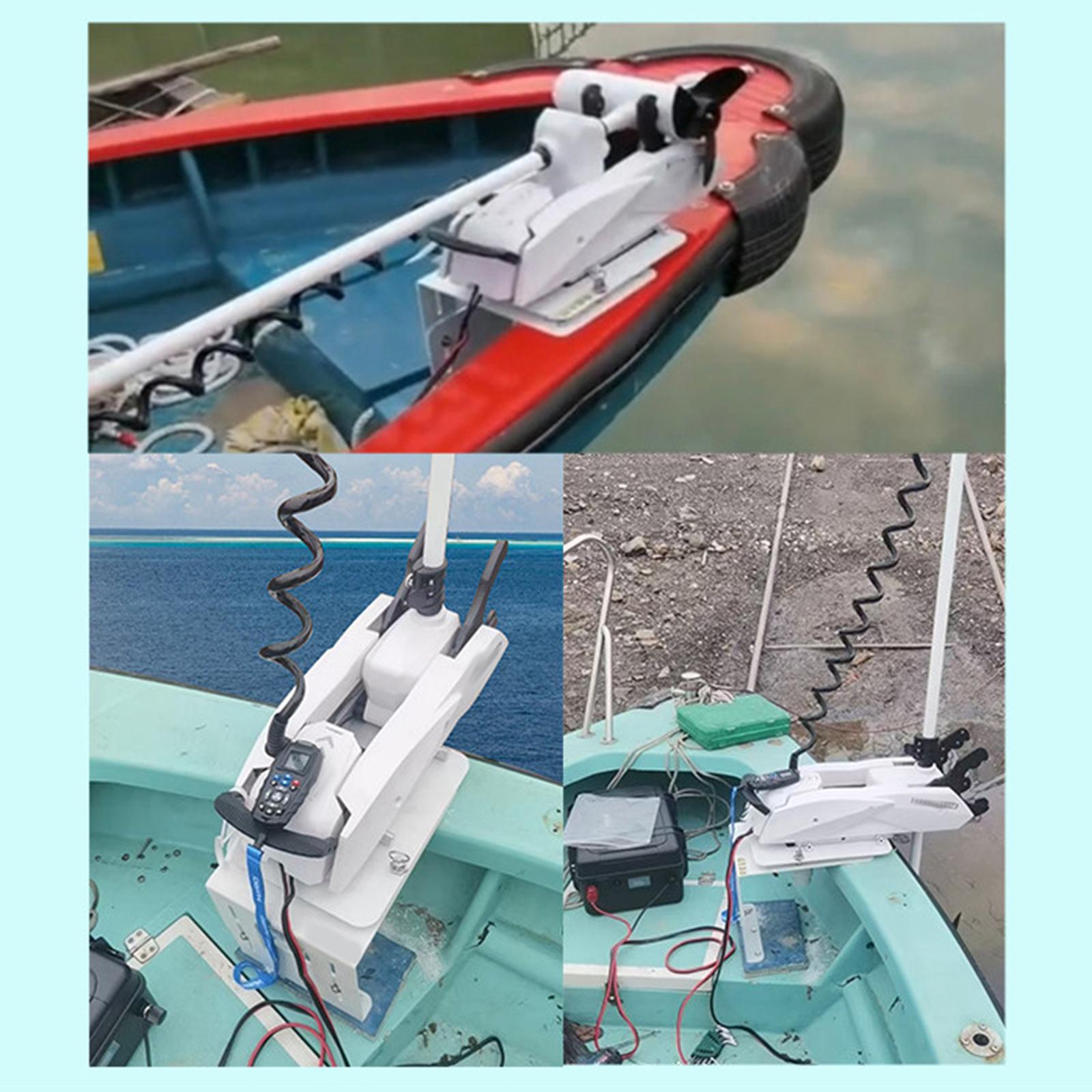 حامل محرك صيد سريع التركيب مع  - مراجعة Fishing Boat Trolling Motor وسعره