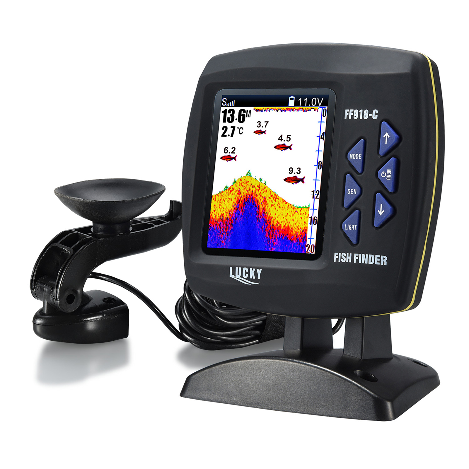 جهاز محمول لتحديد مواقع الأسما - مراجعة Fishing Boat Depth Finder وسعره