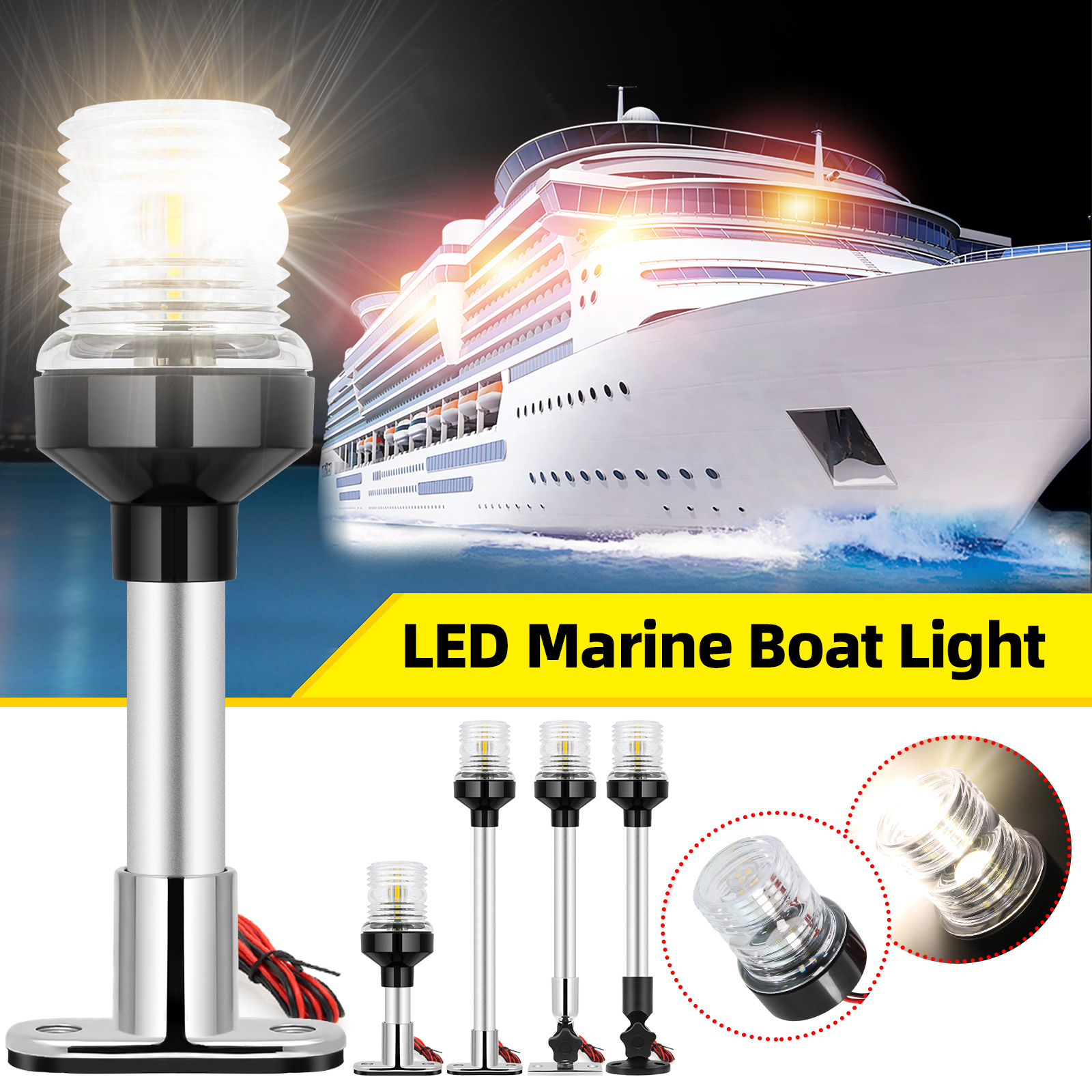 مؤشر إشارة ملاحة LED قابل للطي - مراجعة Fishing Boat Paddle وسعره