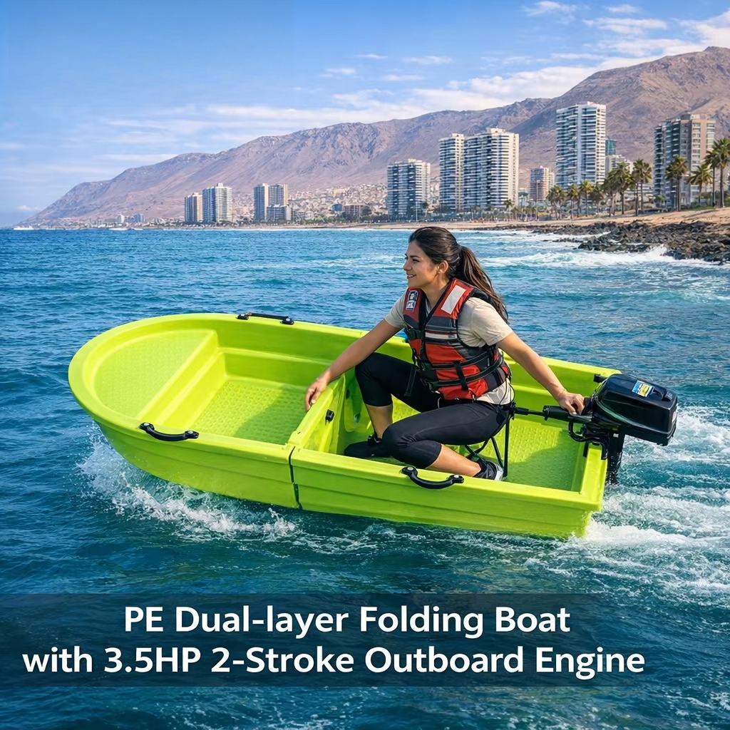 قارب قابل للطي مزدوج الطبقات م - مراجعة Fishing Boat Outboard Motor وسعره