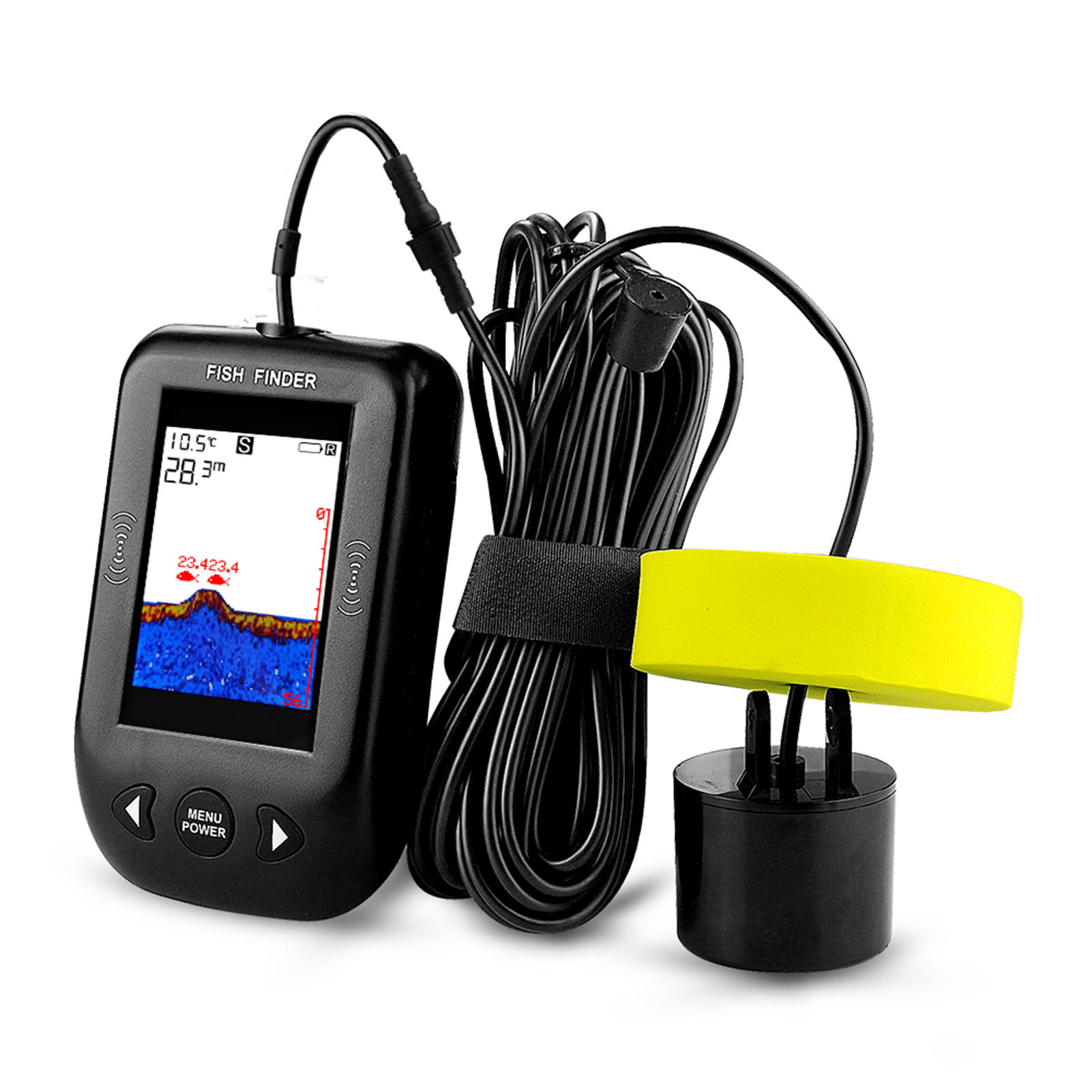 جهاز سونار محمول لاكتشاف الأسم - مراجعة Fishing Boat Depth Finder وسعره